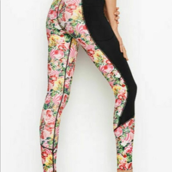 💜 Victoria's Secret x Mary Katrantzou Floral Leggings Size Small - Picture 3 of 5